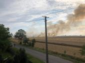 Pożar podczas żniw w Mieleszynie
