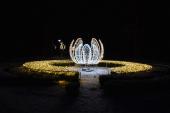 Świąteczne iluminacje w galewickim parku