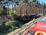 Pożar przy węźle S8 w Wieruszowie